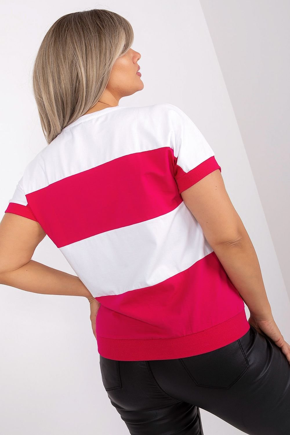 Plus size Wide Stripe Blouse