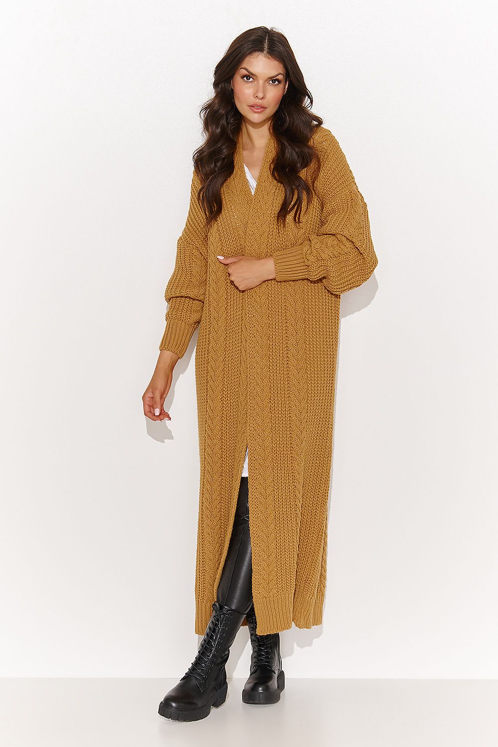 Long Open Front Cardigan with Ribbed Cuffs - Perfect for Fall/Winter  Shop One Place