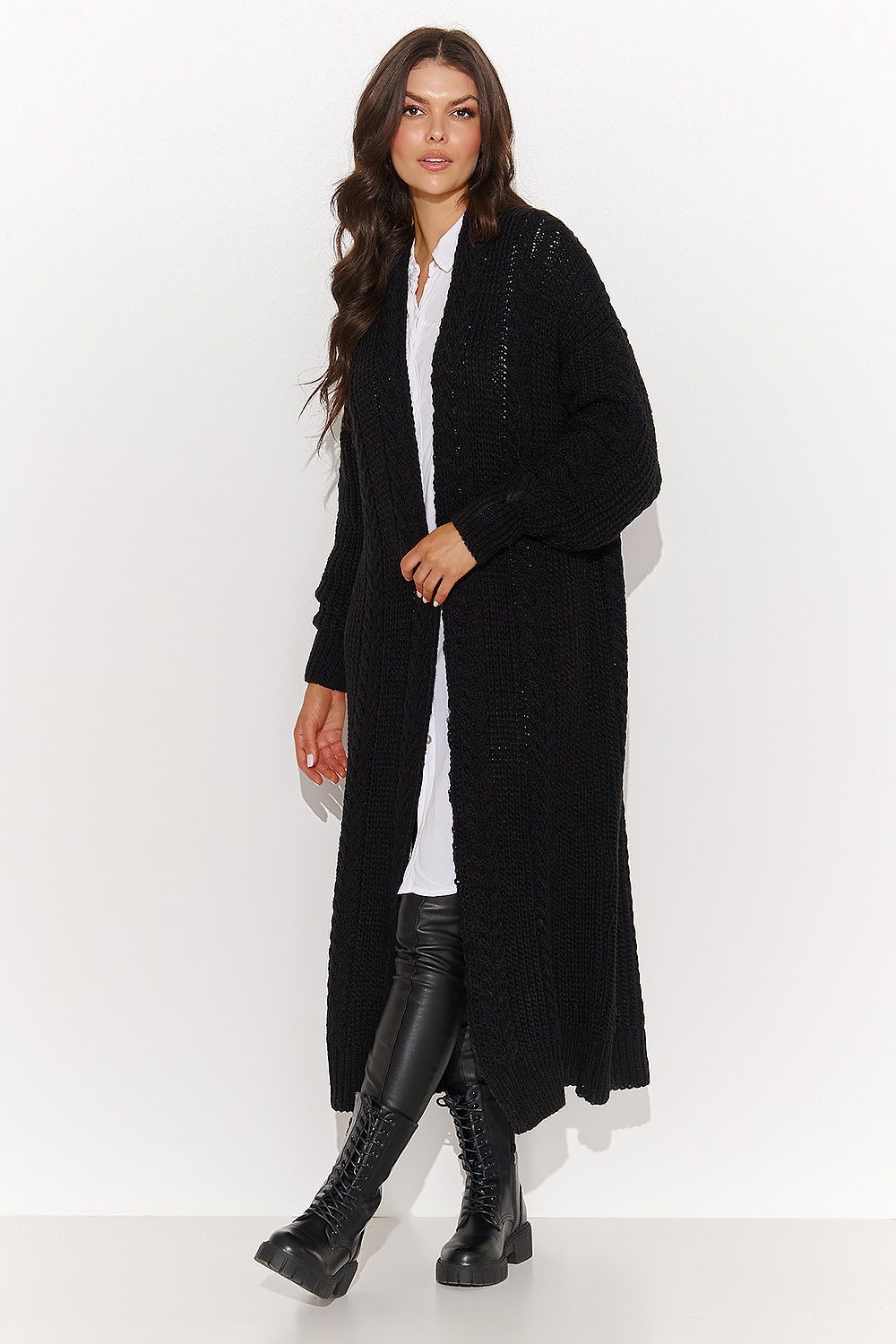 Long Open Front Cardigan with Ribbed Cuffs - Perfect for Fall/Winter  Shop One Place