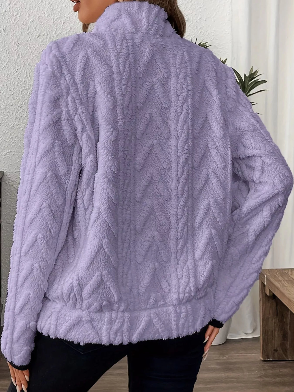 Women's Quarter-Zip Sherpa Sweatshirt – view 38