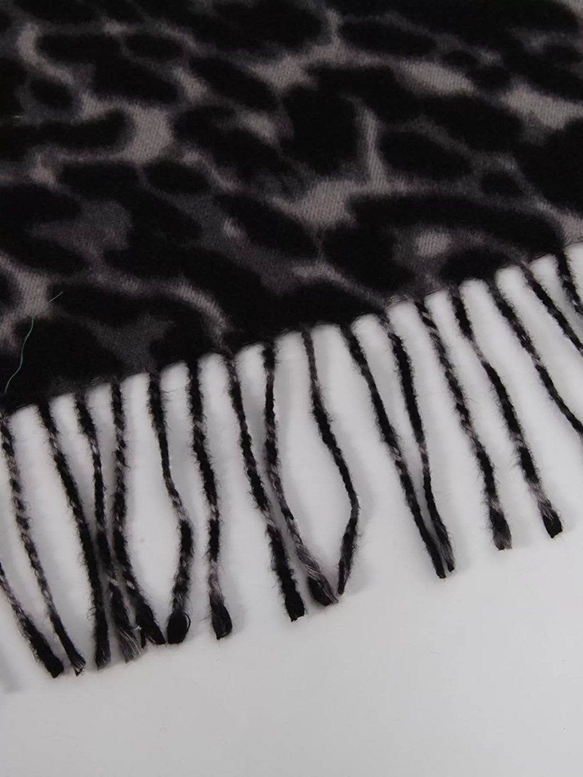 Leopard Print Fringe Scarf – view 8