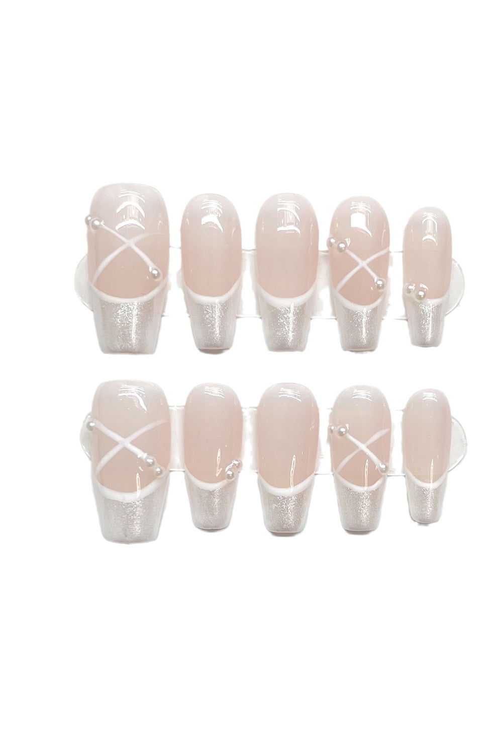 White French Style Girly Press-on Nail Stickers