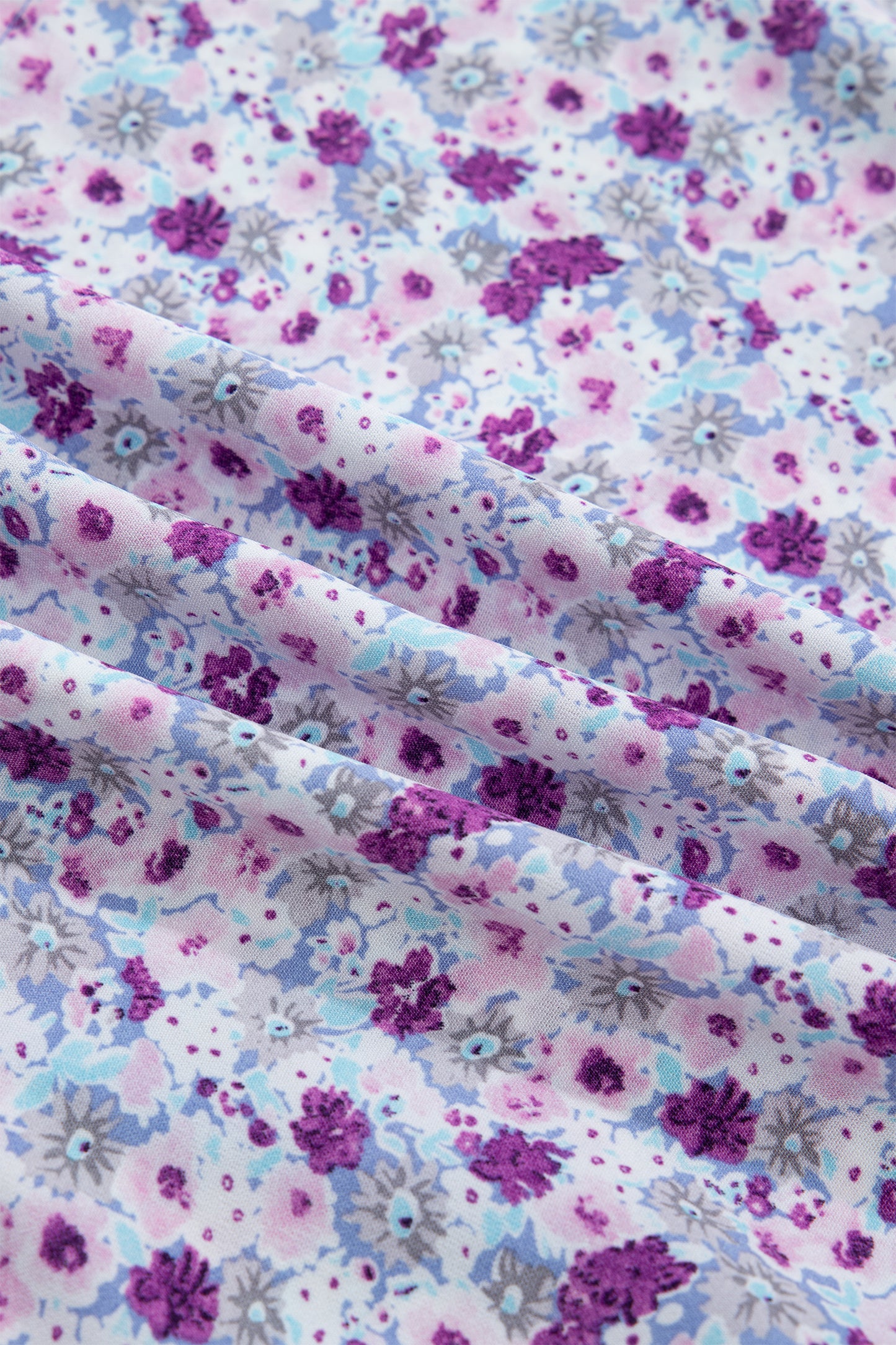 Purple Plus Size Floral Print Square Neck Smocked Maxi Dress  Shop One Place