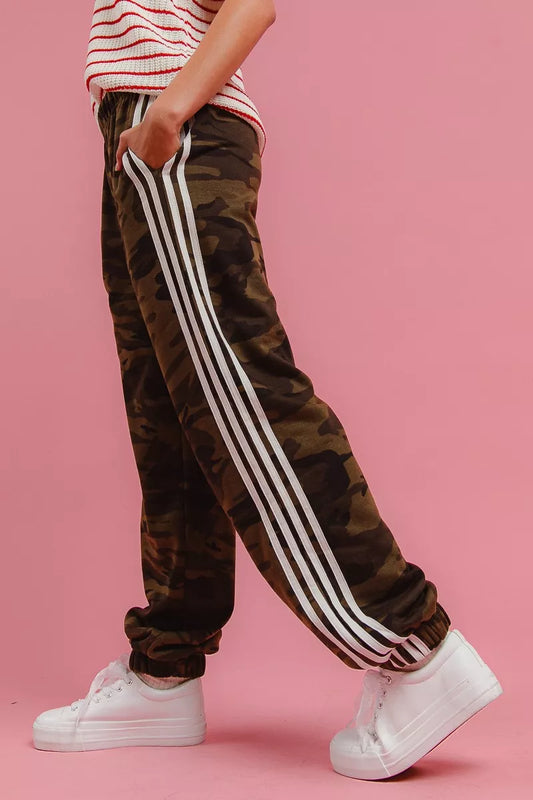 BiBi Side Lines Camouflage Track Pants  Shop One Place