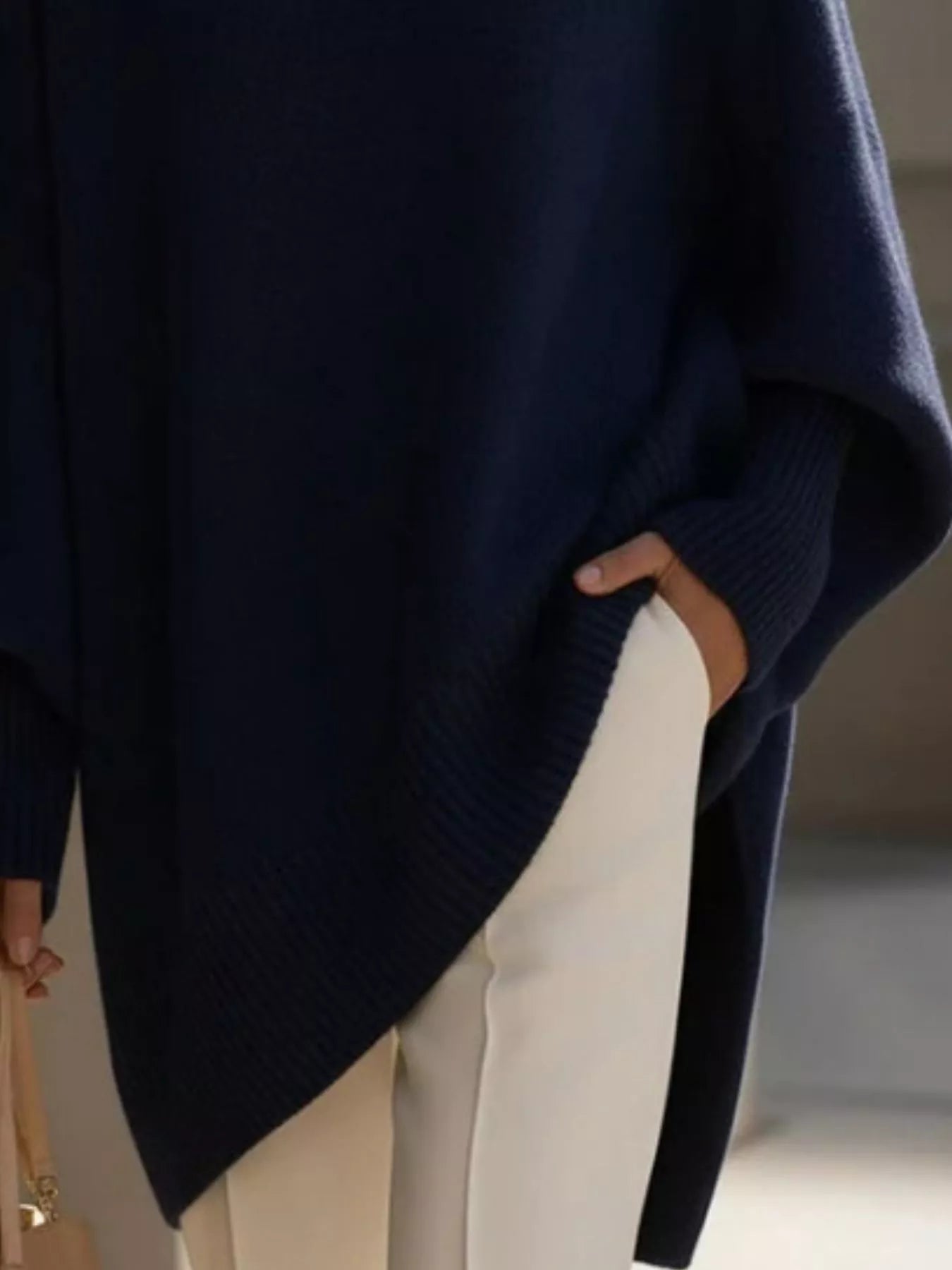 Oversized Batwing Sleeve Knit Sweater  Shop One Place