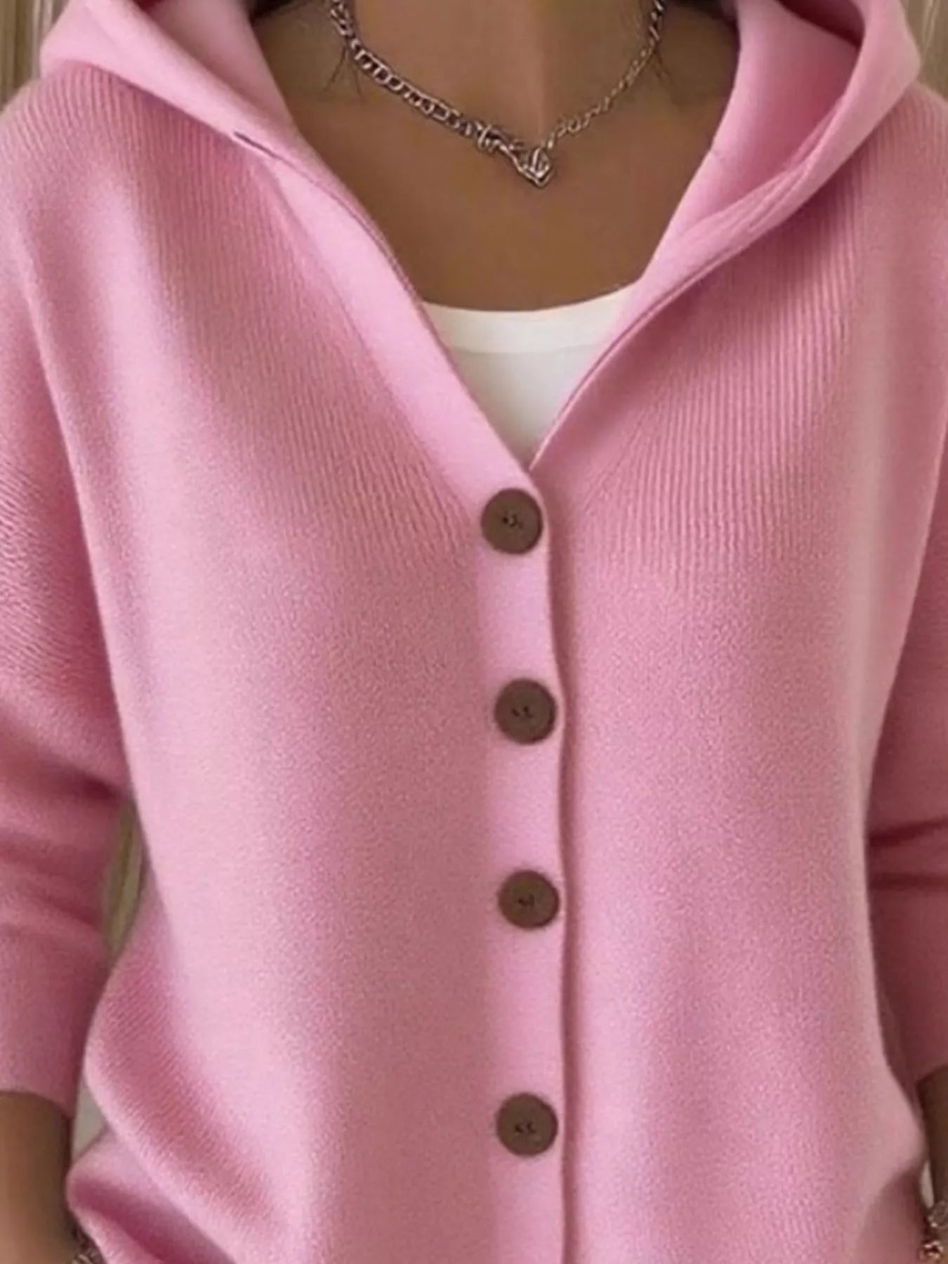 Full Size Button Up Long Sleeve Cardigan Plus Size  Shop One Place