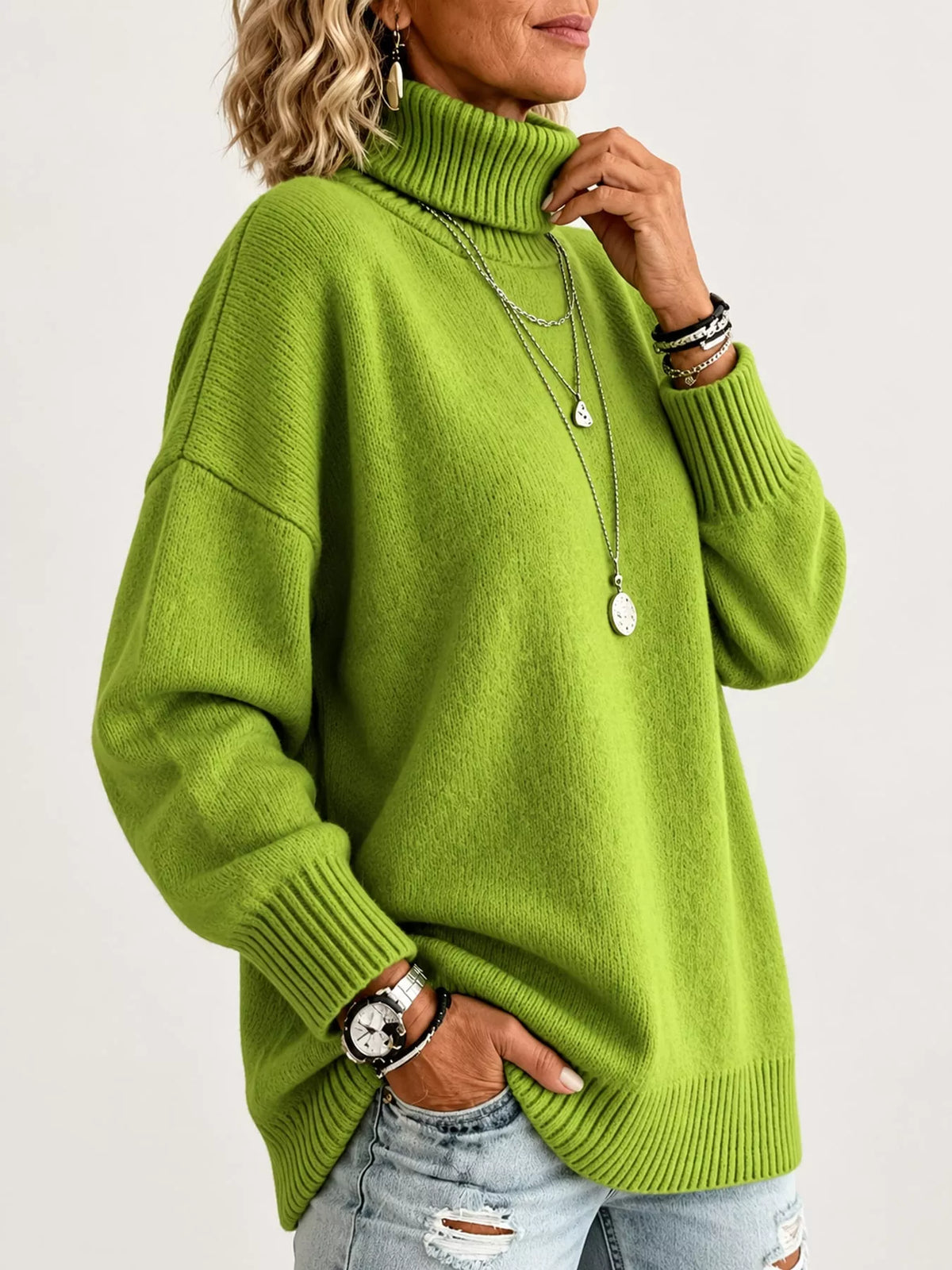 Women's Oversized Turtleneck Sweater – view 3