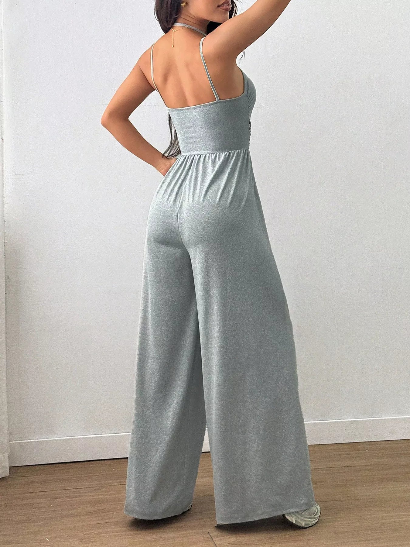 Spaghetti Strap Wide Leg Jumpsuit  Shop One Place