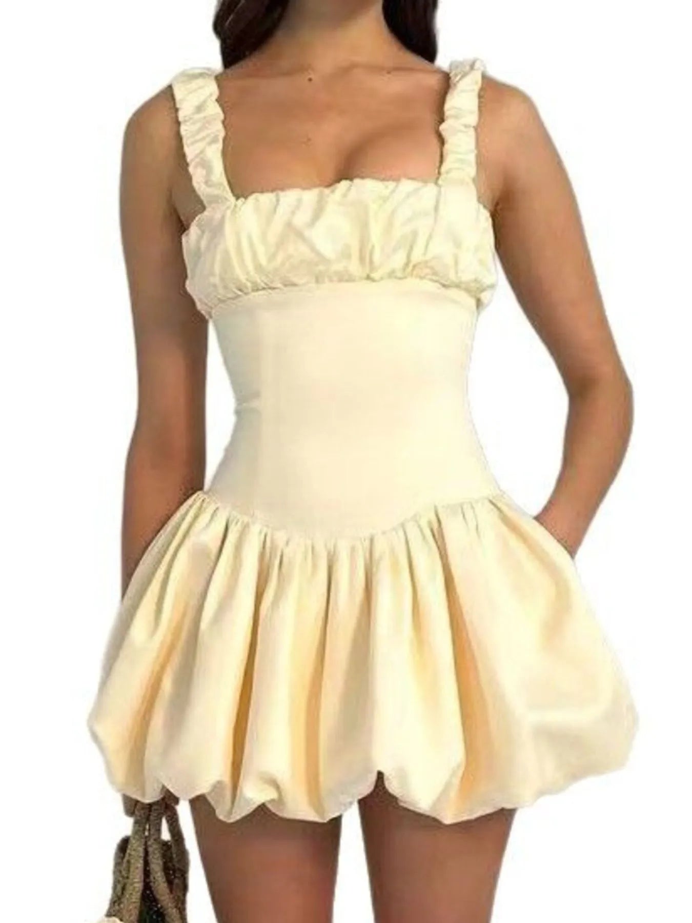Bubble Hem Mini Dress  Shop One Place