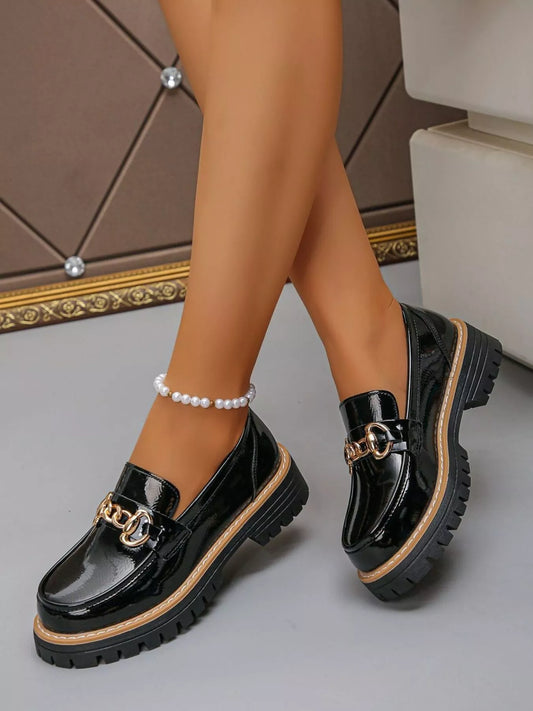 Round Toe Platform Loafers  Shop One Place