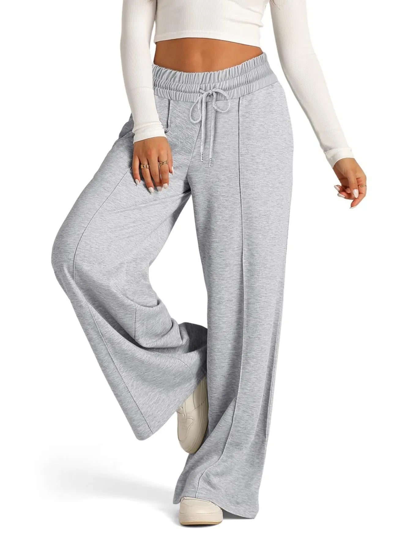 Full Size Drawstring Relaxed Fit Wide Leg Pants Plus Size  Shop One Place