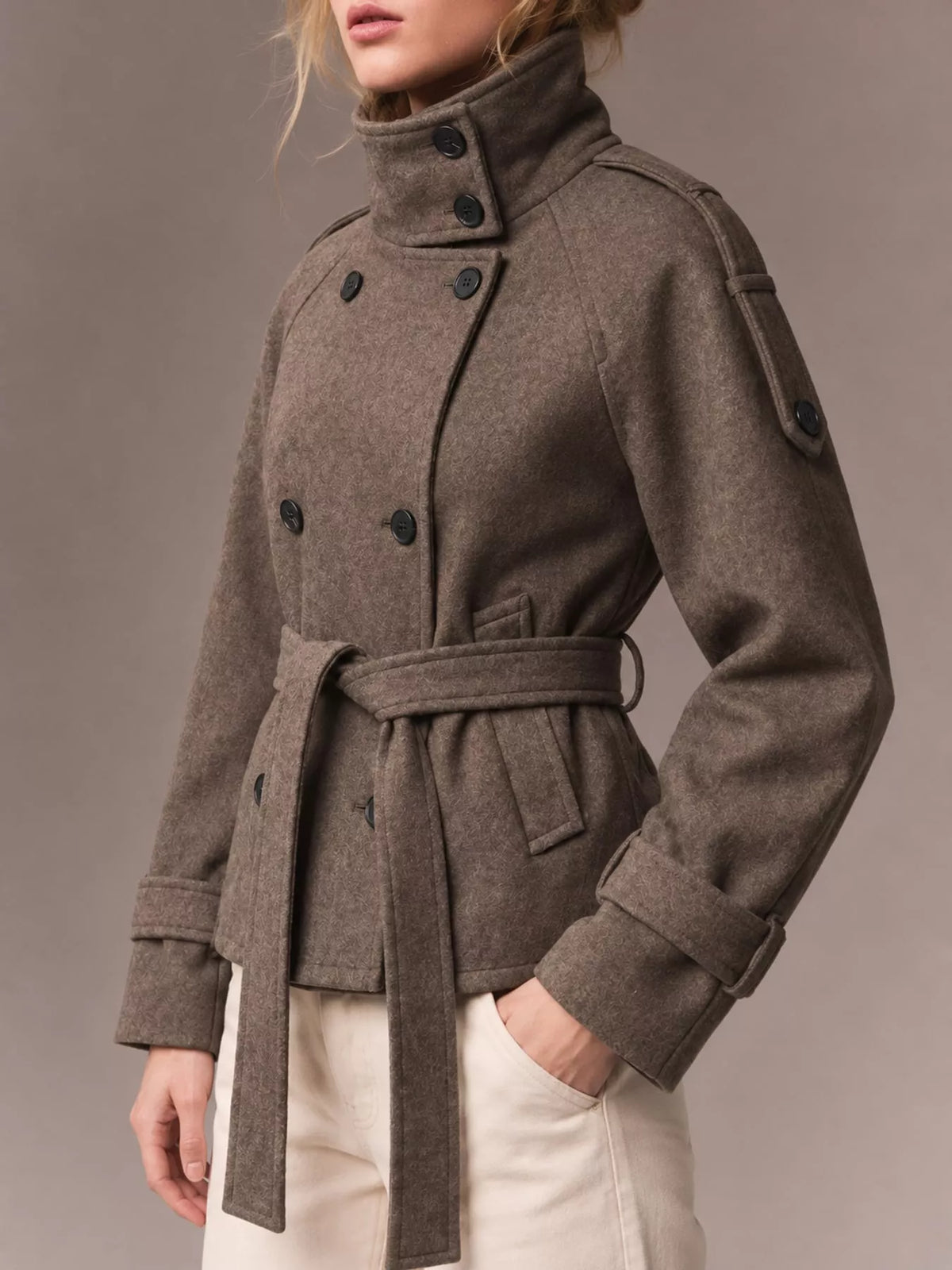 Women's Double-Breasted Belted Coat – view 6