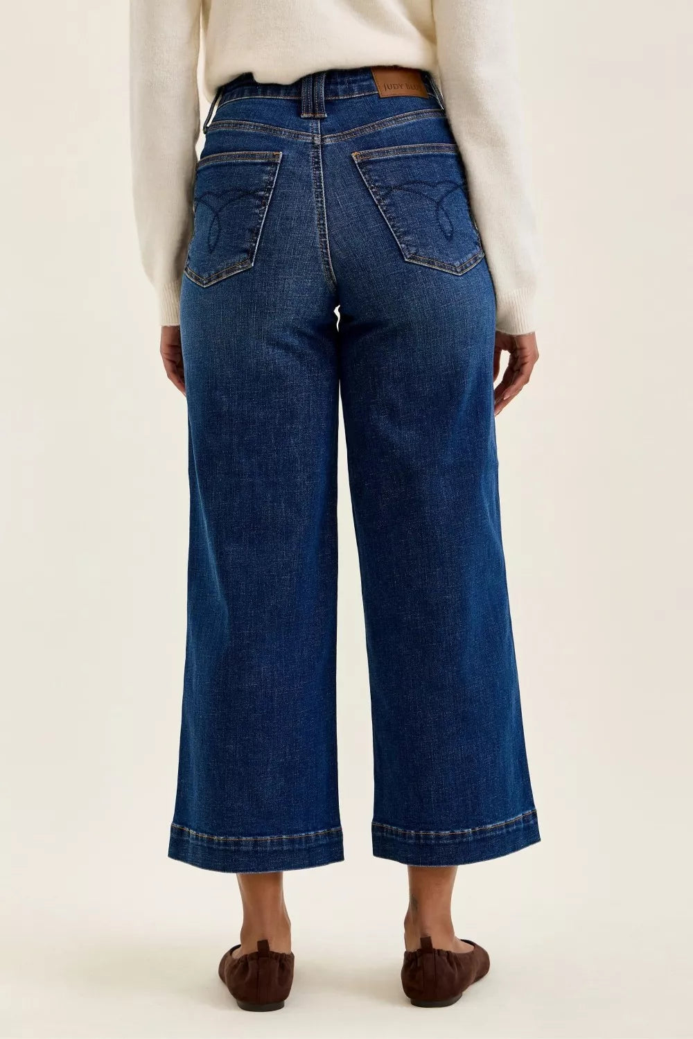 Judy Blue High Waist T.C. Claudia Ankle Wide Jeans  Shop One Place