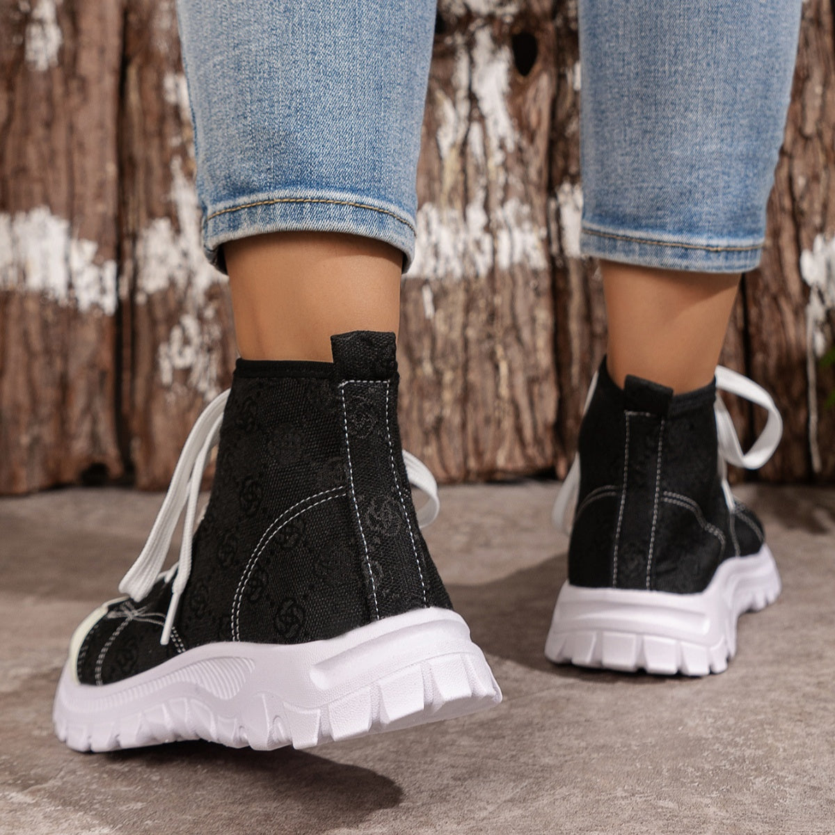 Lace Up Round Toe Sneakers  Shop One Place