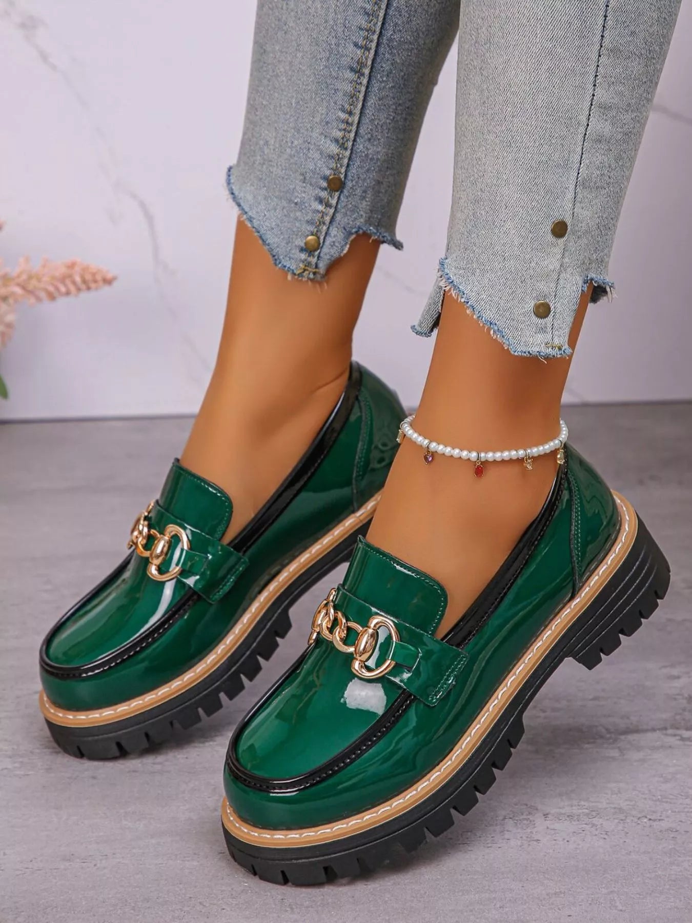 Round Toe Platform Loafers  Shop One Place