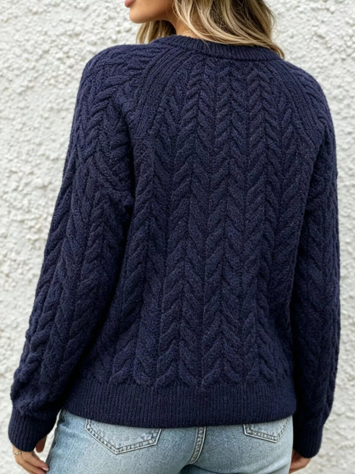 Women's Cable-Knit Raglan Sleeve Sweater – view 4