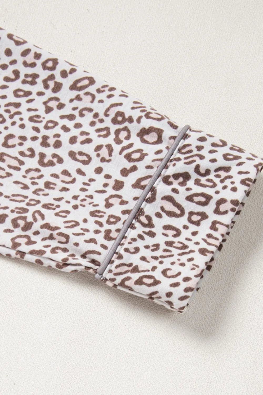 Leopard Button Down Long Sleeve Top and Pants Lounge Set  Shop One Place