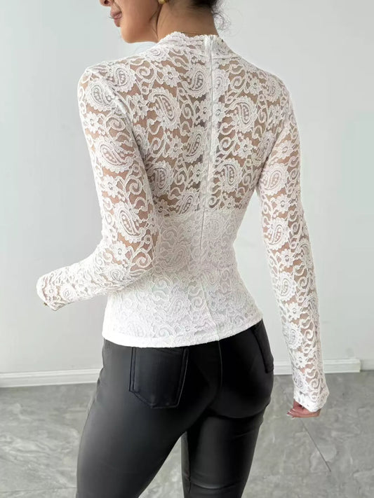 Lace Long Sleeve Top  Shop One Place
