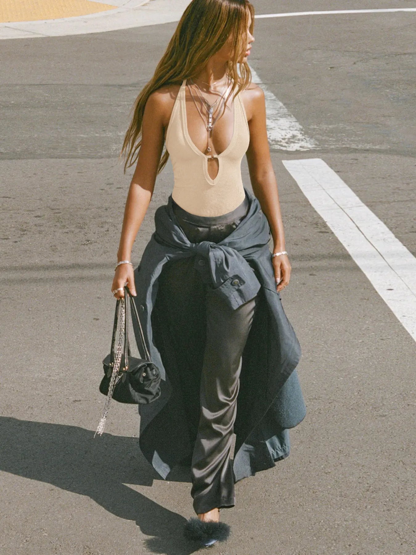 Cutout Ribbed Tank Top  Shop One Place