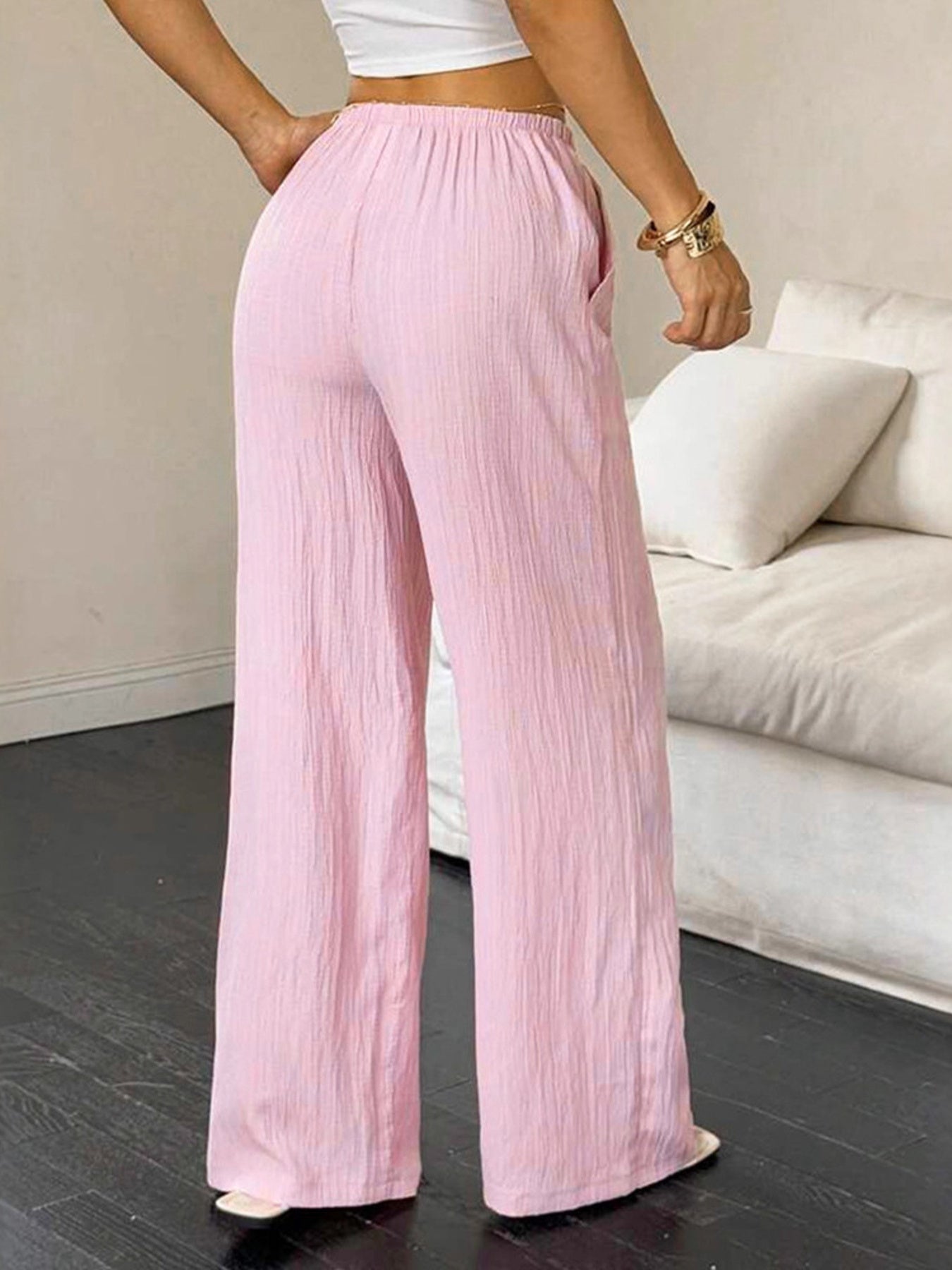 Tied Wide Leg Pants  Shop One Place
