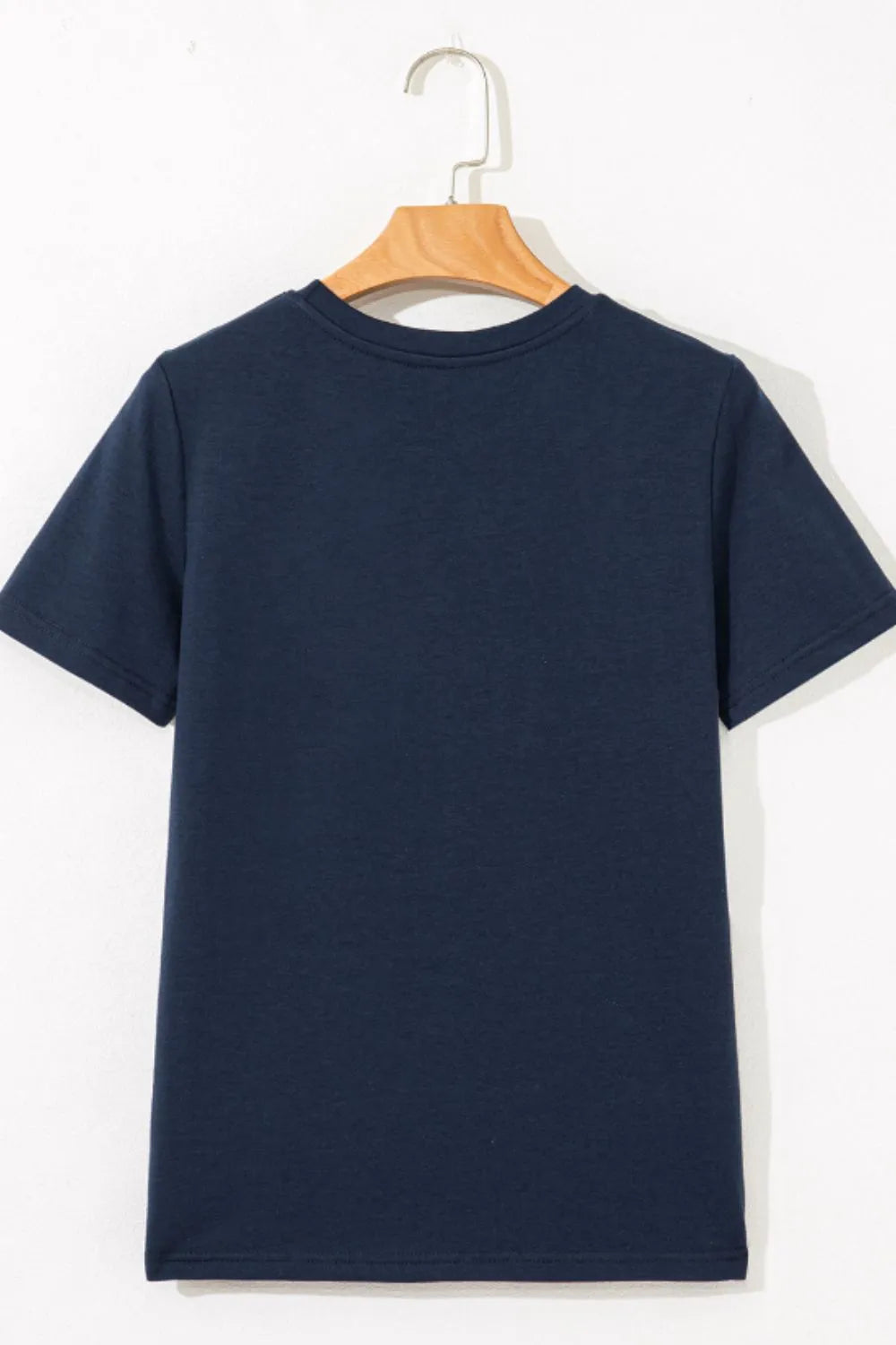 Solid Color Round Neck T Shirt  Shop One Place
