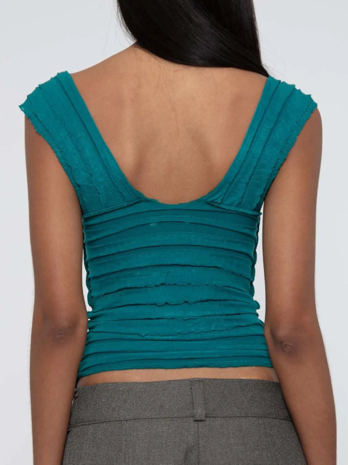Ruched Solid Tank  Shop One Place