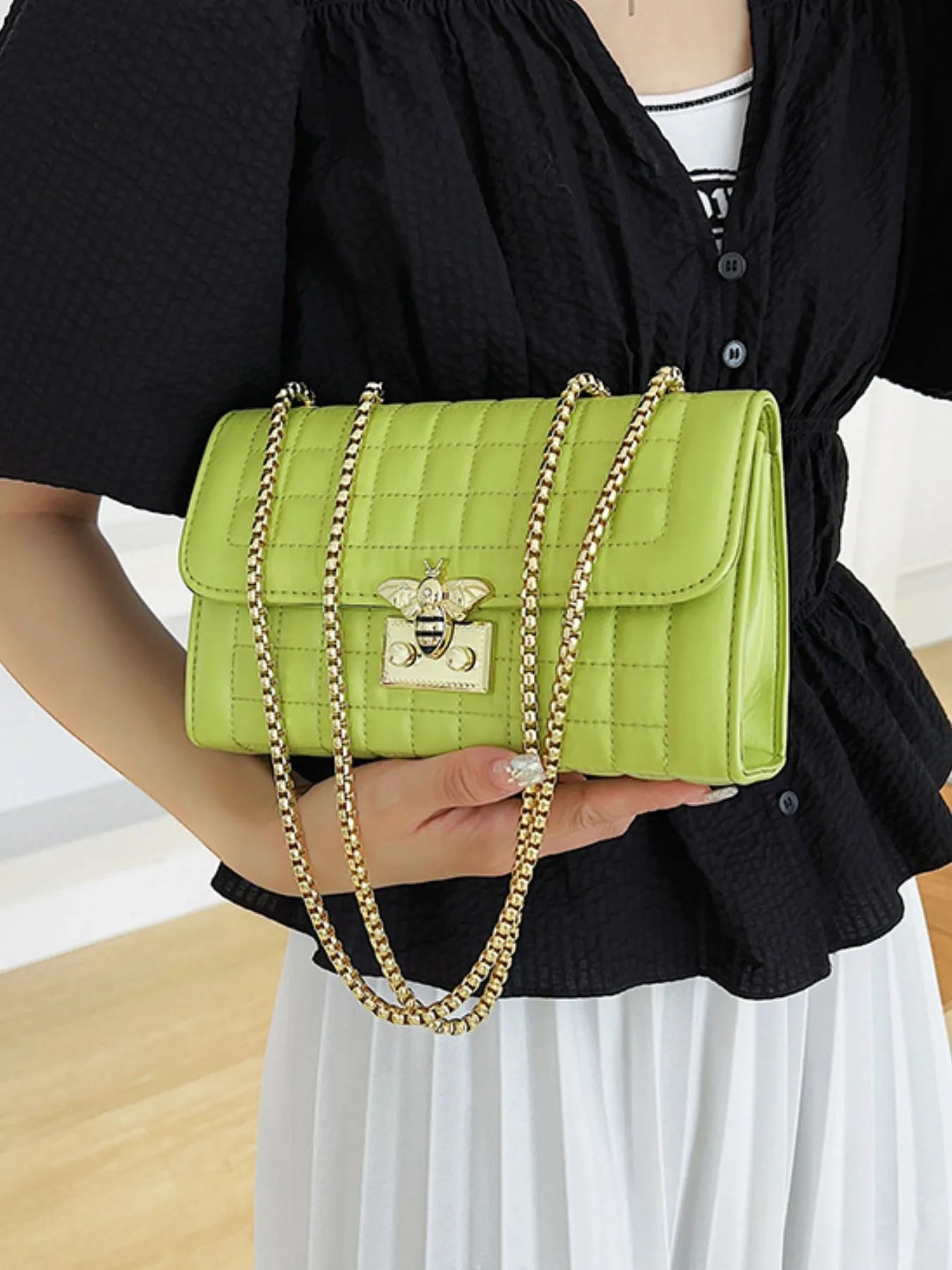 Quilted Chain Shoulder Bag  Shop One Place