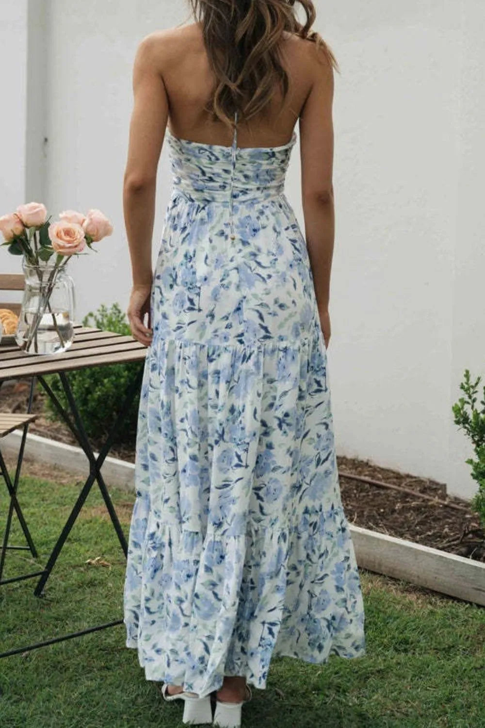 Printed Halter Neck Cami Dress  Shop One Place