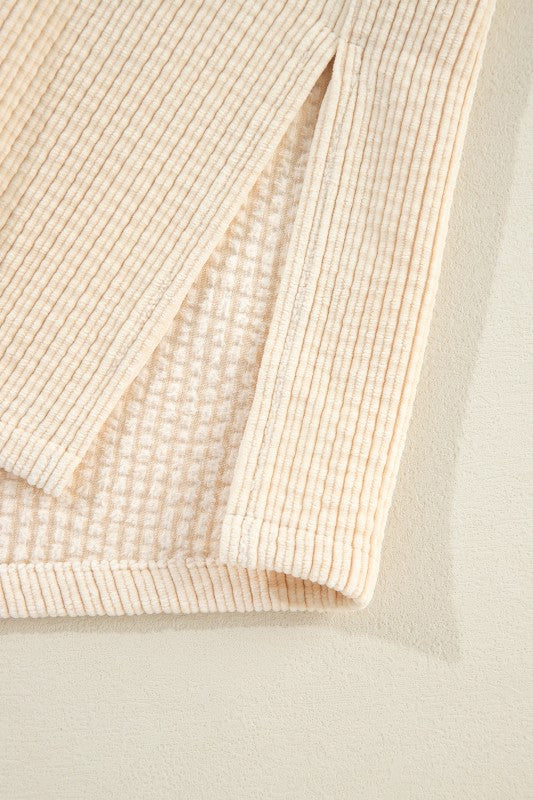 Solid Corduroy Button-Up Pocketed Shacket  Shop One Place