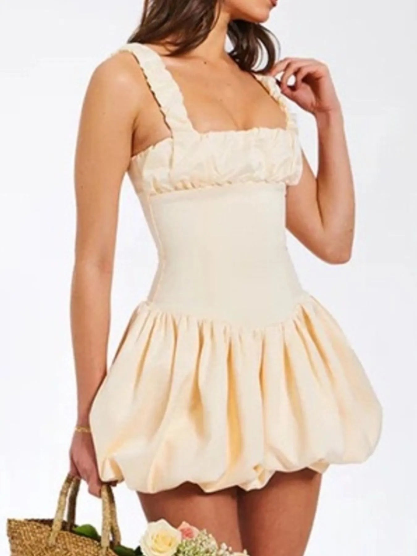 Bubble Hem Mini Dress  Shop One Place