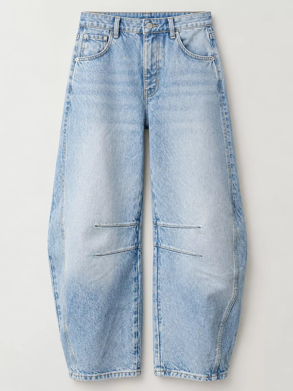 Women's High-Waist Barrel-Leg Jeans – view 8