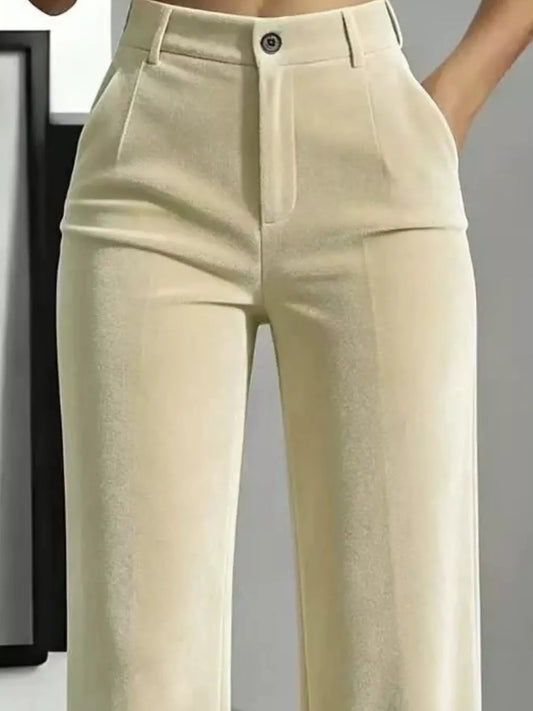 Women's High-Waisted Velvet Pants – view 2