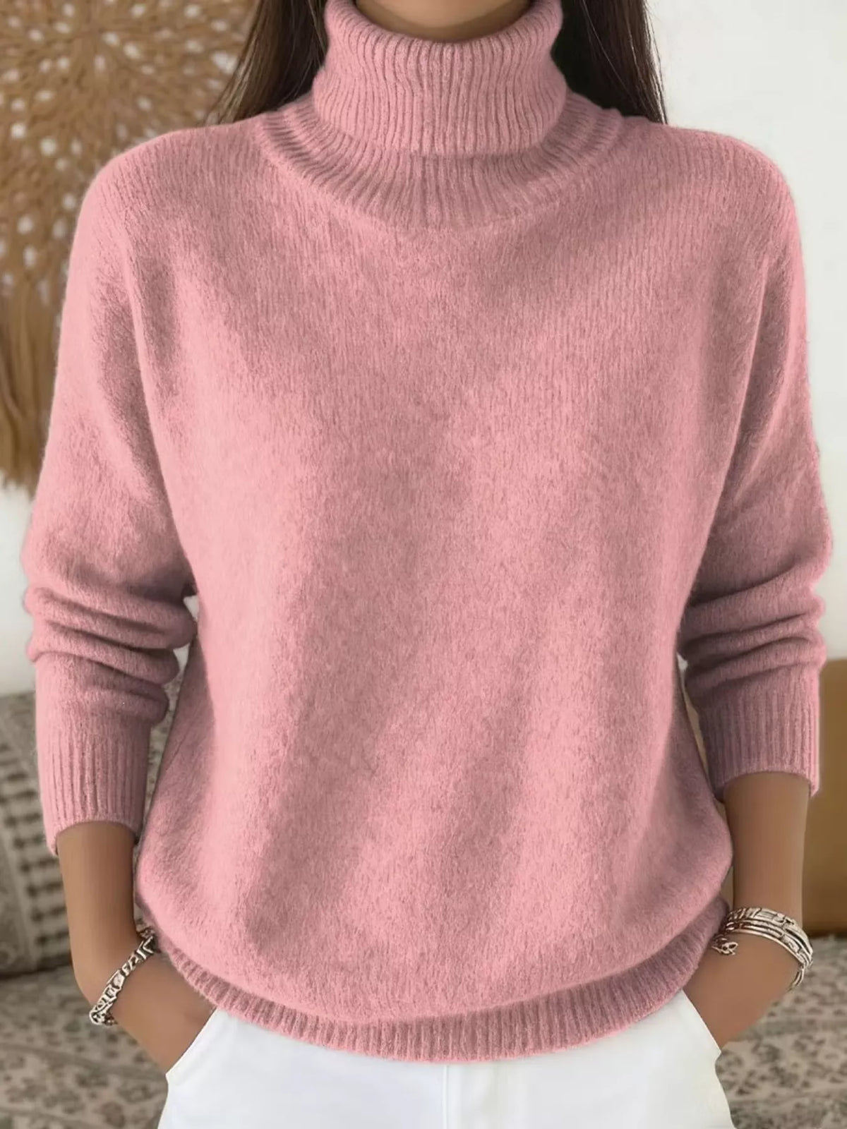 Women's Turtleneck Long Sleeve Sweater – view 17