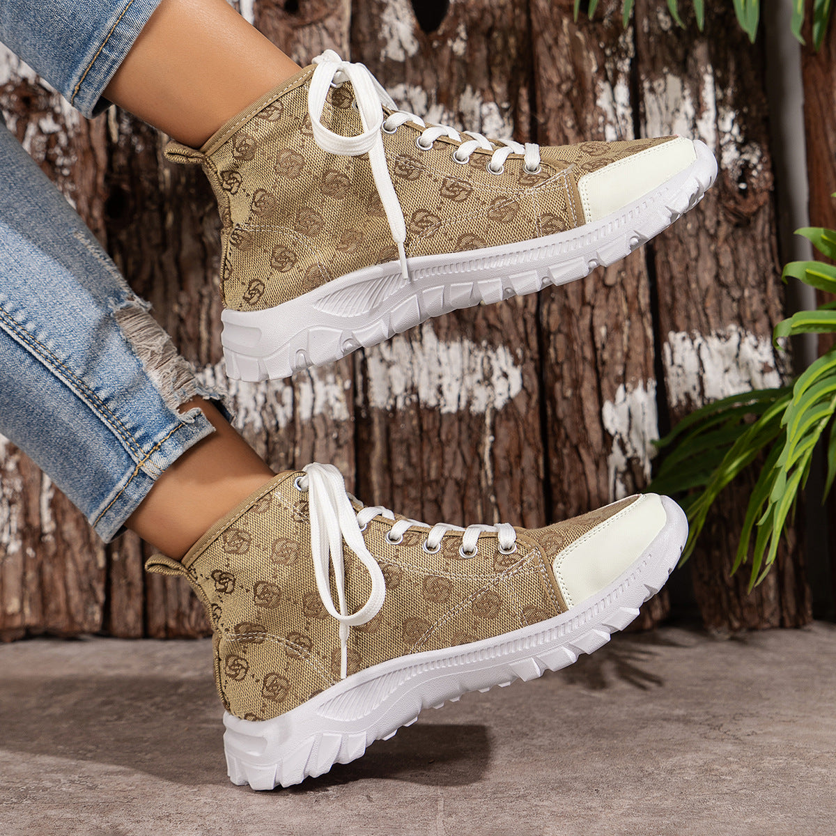 Lace Up Round Toe Sneakers  Shop One Place