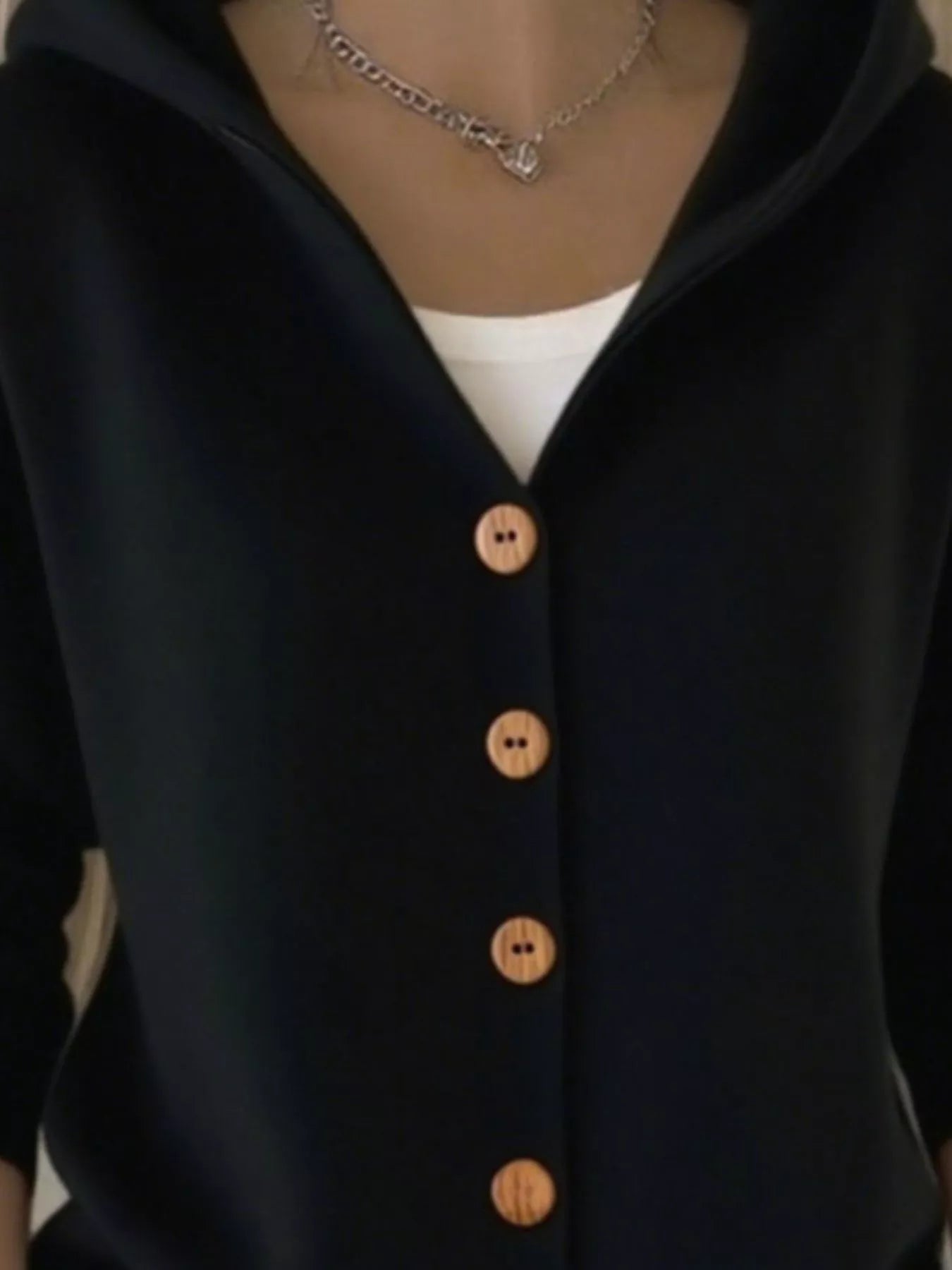 Full Size Button Up Long Sleeve Cardigan Plus Size  Shop One Place