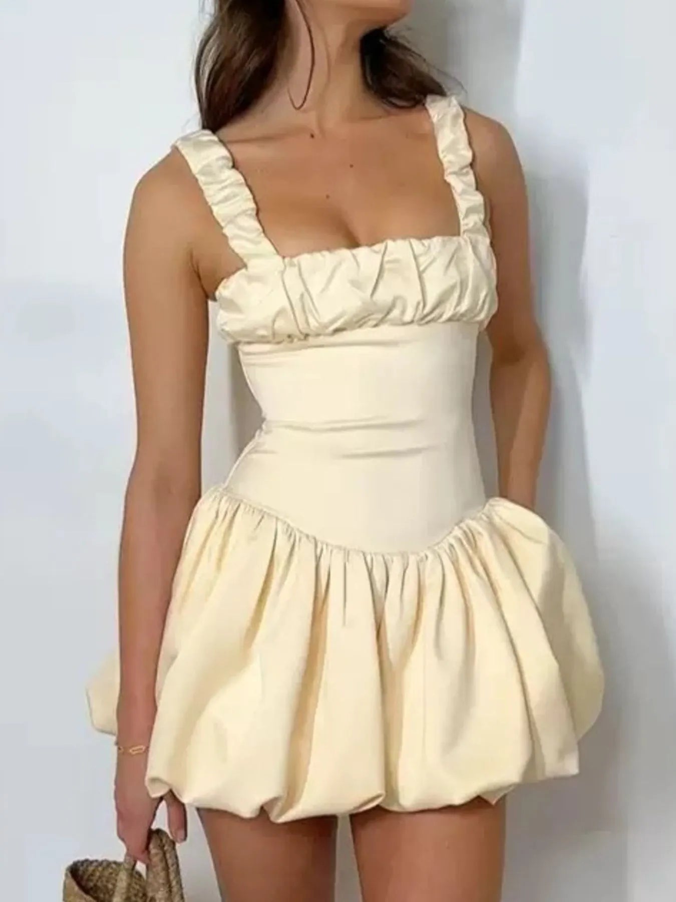 Bubble Hem Mini Dress  Shop One Place
