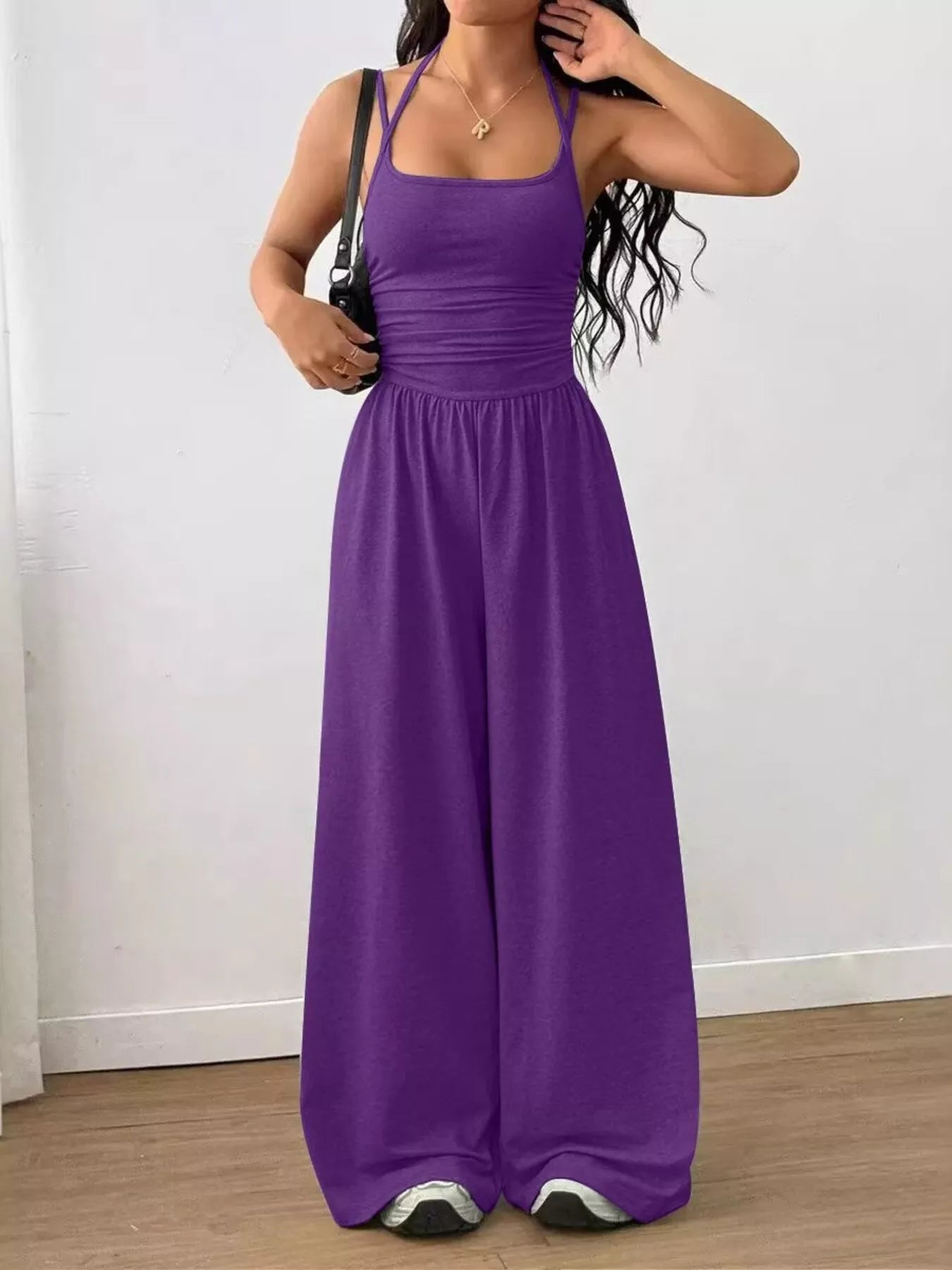 Spaghetti Strap Wide Leg Jumpsuit  Shop One Place
