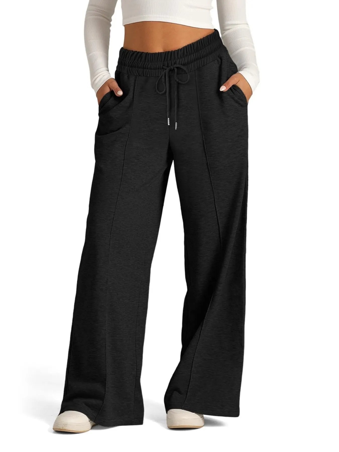 Full Size Drawstring Relaxed Fit Wide Leg Pants Plus Size  Shop One Place
