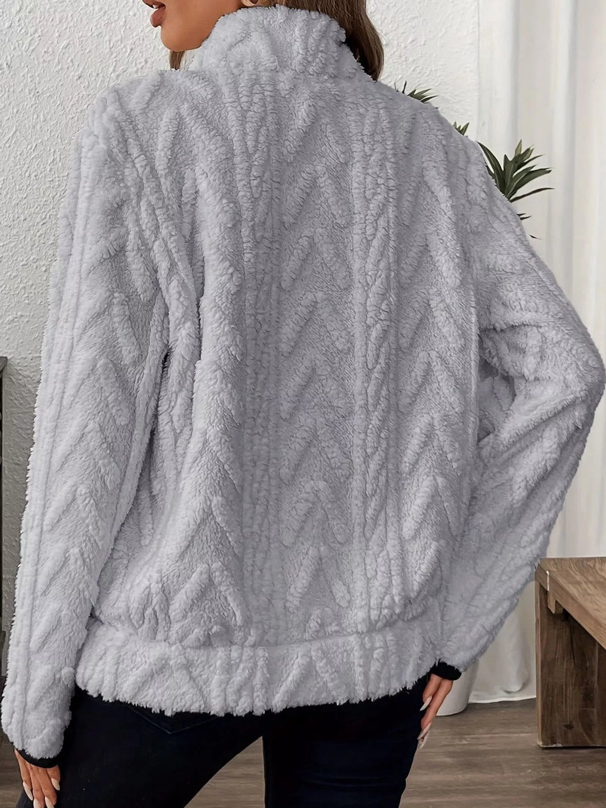 Women's Quarter-Zip Sherpa Sweatshirt – view 10