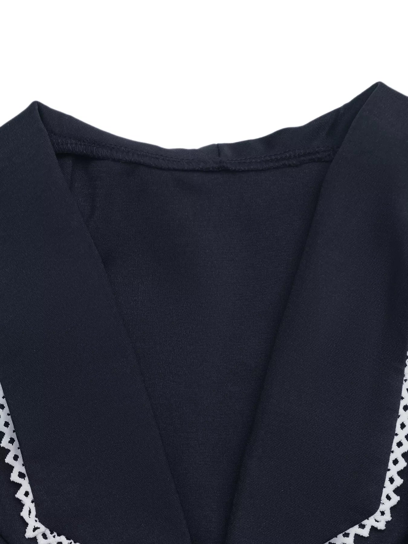 Lace Trim Tie-Front Vest  Shop One Place