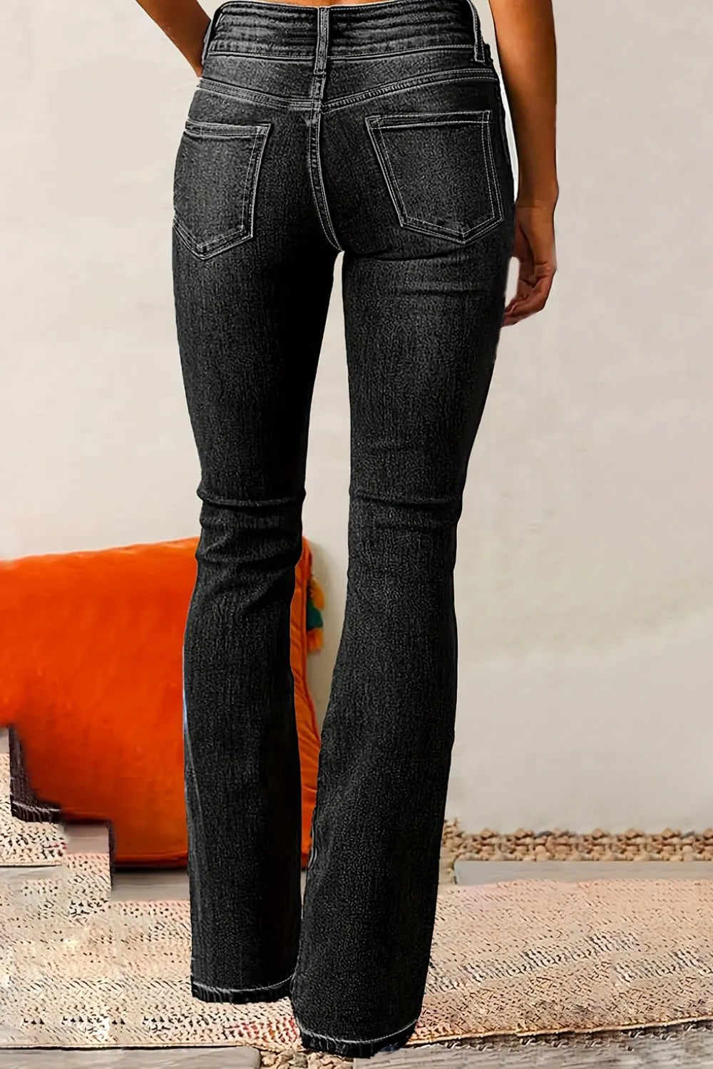 Cat Whisker Washed Bootcut Jeans  Shop One Place