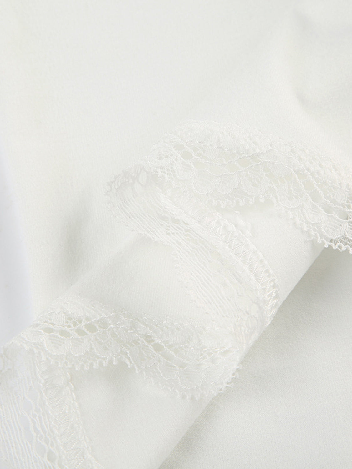 Lace Detail Sweetheart Neck Short Sleeve T-Shirt  Shop One Place
