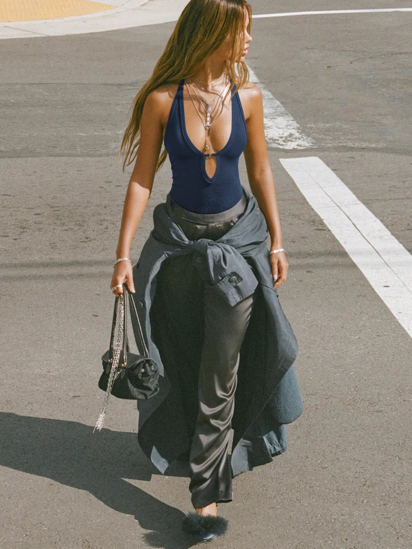 Cutout Ribbed Tank Top  Shop One Place