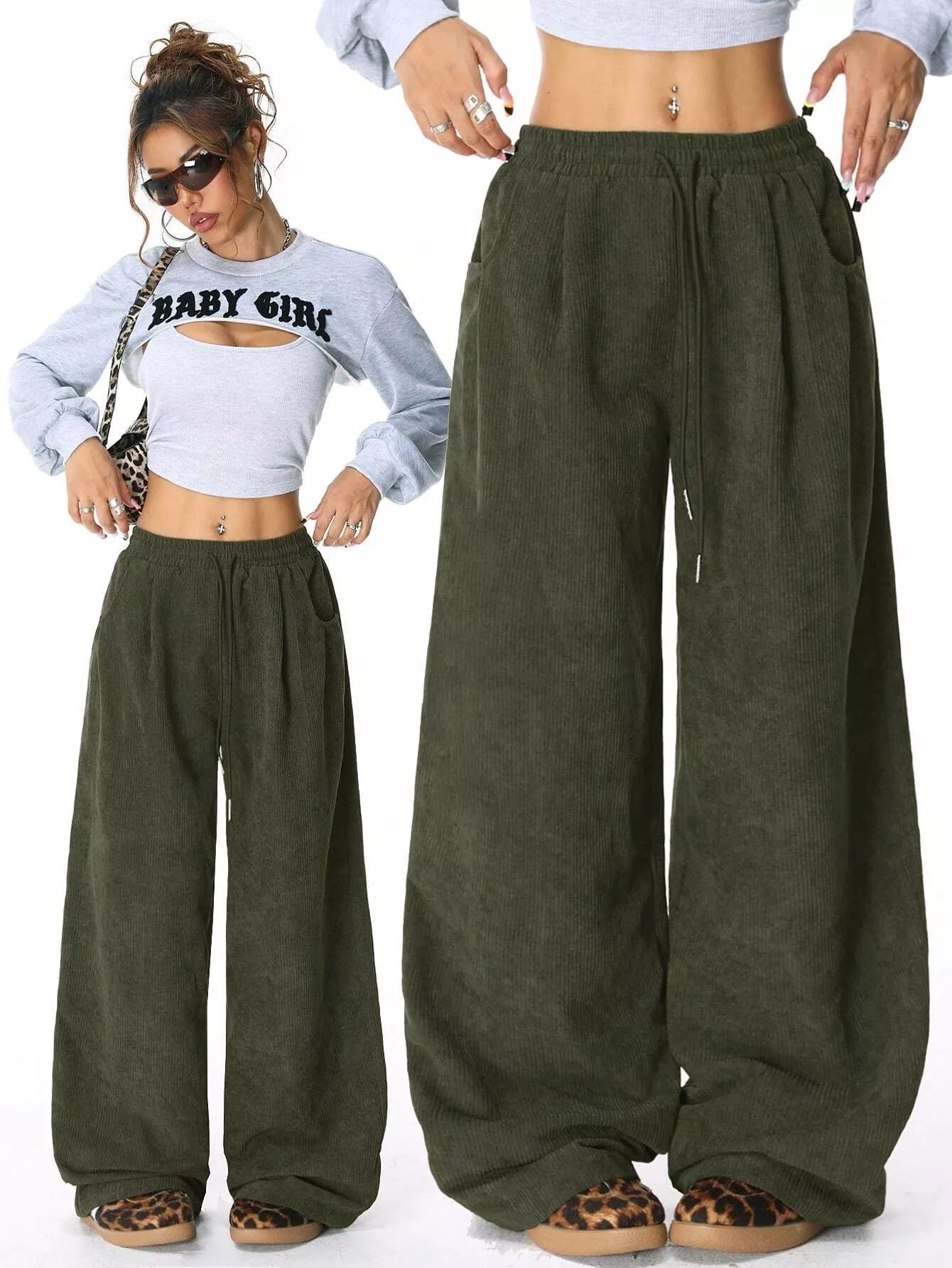 Corduroy Wide Leg Pants  Shop One Place