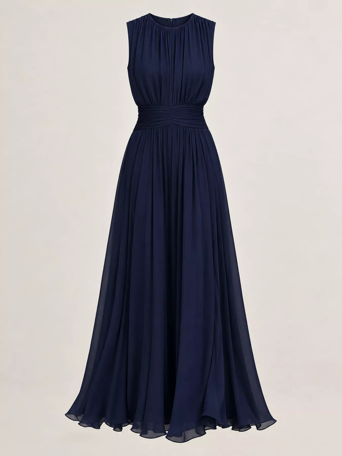 Women's Sleeveless Ruched Chiffon Maxi Dress – view 21