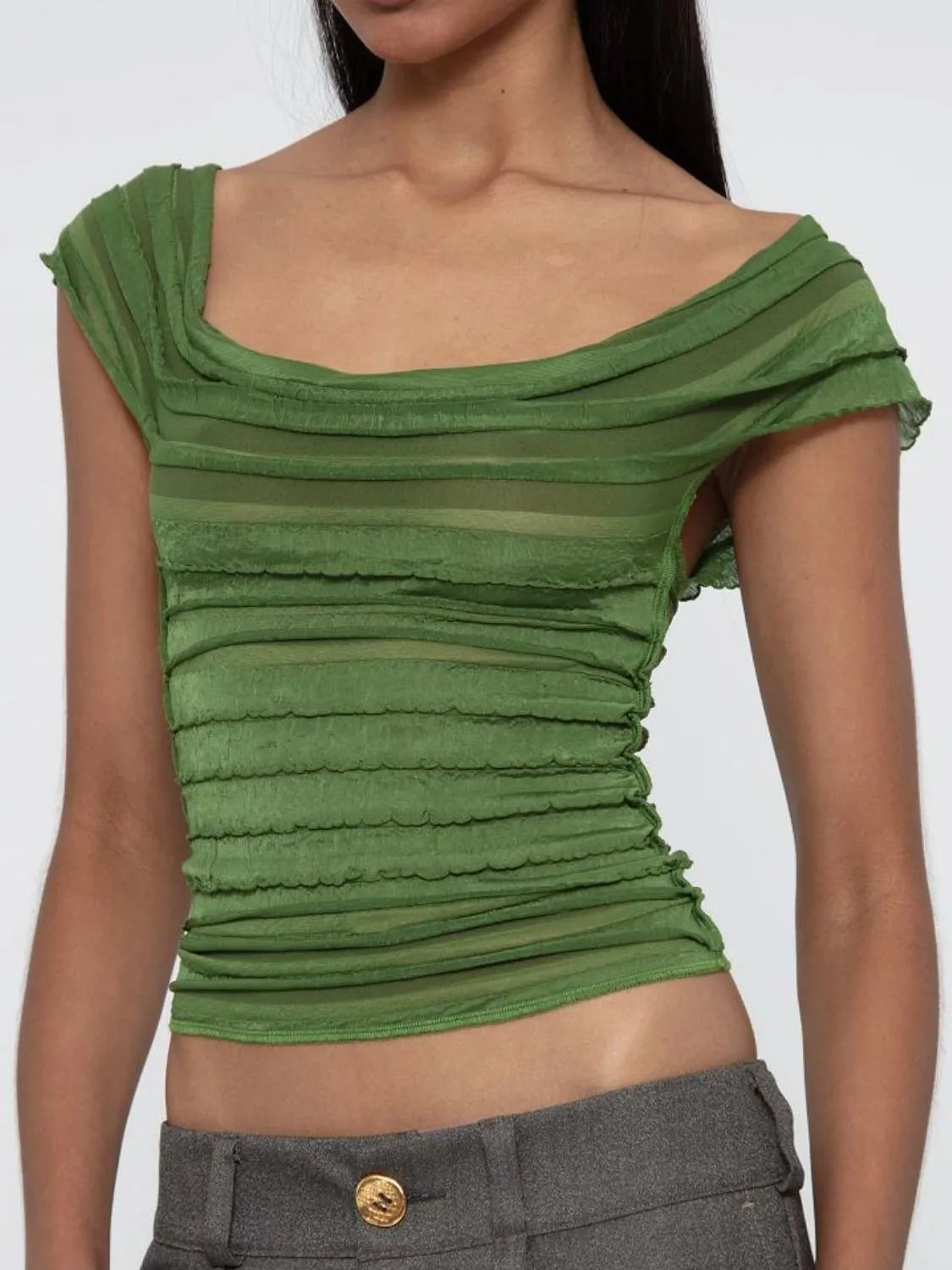 Ruched Solid Tank  Shop One Place