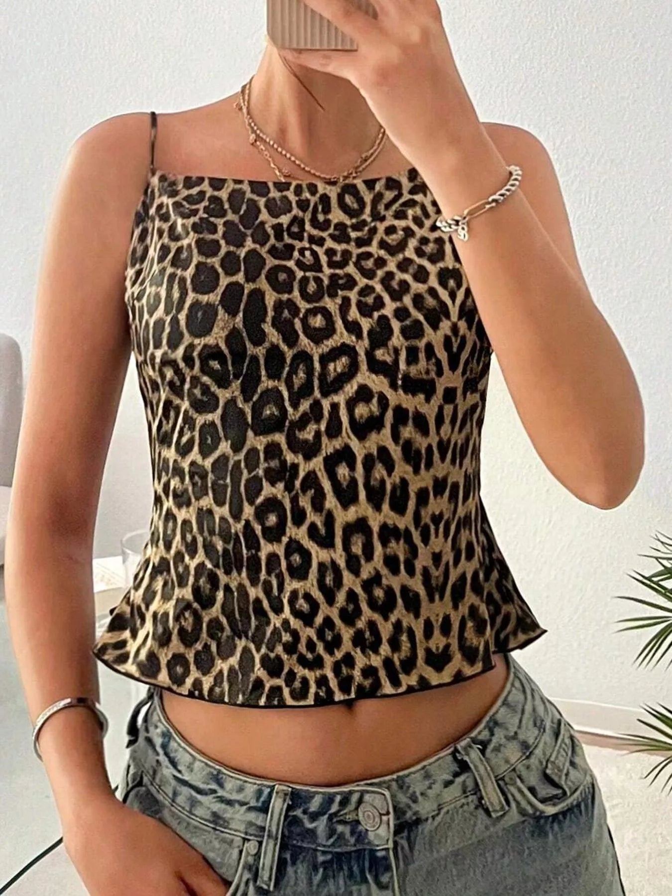 Leopard Print Cami Top – Backless Tie-Back Women’s Going-Out Top  Shop One Place
