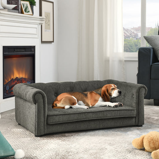Elegant Elevated Dog Sofa Bed – Stylish & Comfortable for Medium to Large Dogs! Dark Grey  Shop One Place