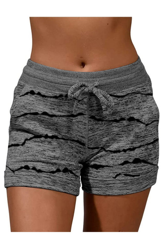 Ladies Casual Fashion Waist Stretch Shorts  Shop One Place