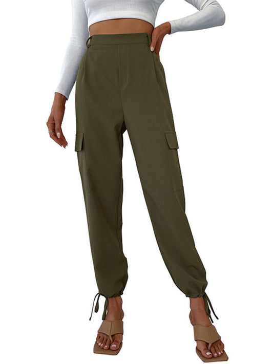 women's trousers solid color casual pants  Shop One Place